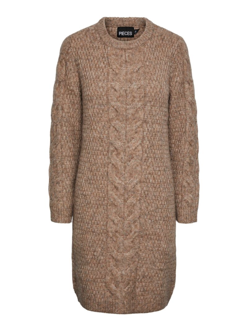 PCNINA LS O-NECK KNIT DRESS NOOS BC
