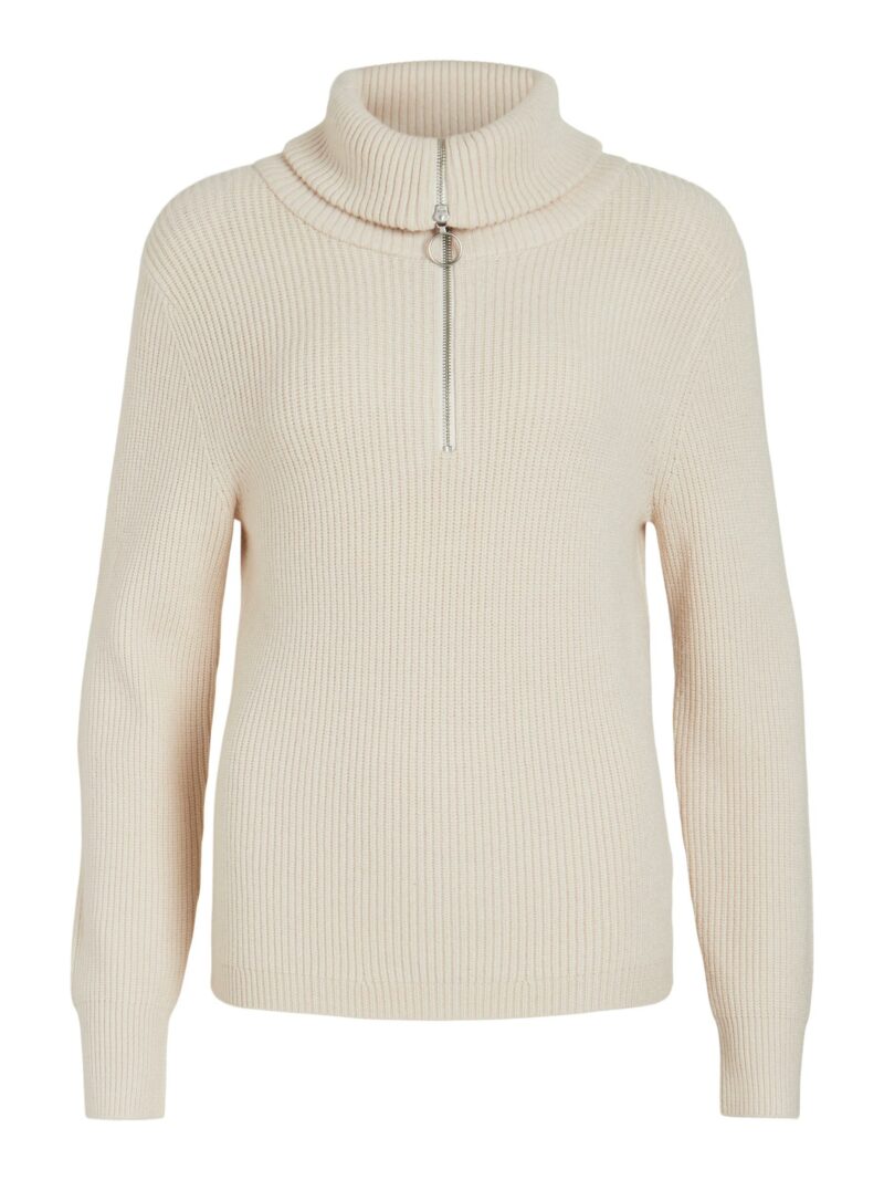 VIRIL HALF ZIPPER L/S KNIT TOP