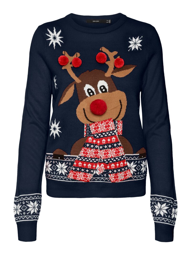 VMNEWFROSTYDEER LS O-NCK BLOUSE XMAS REP