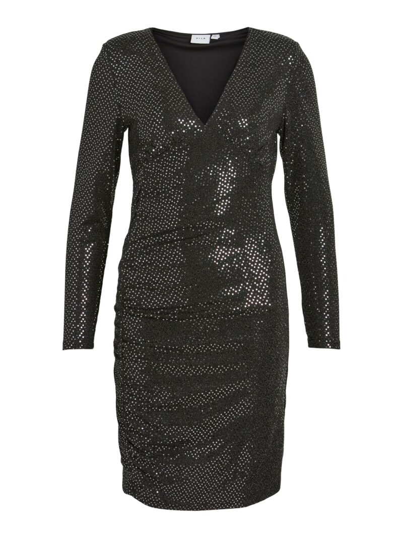 VIOLENE V-NECK L/S SHORT DRESS