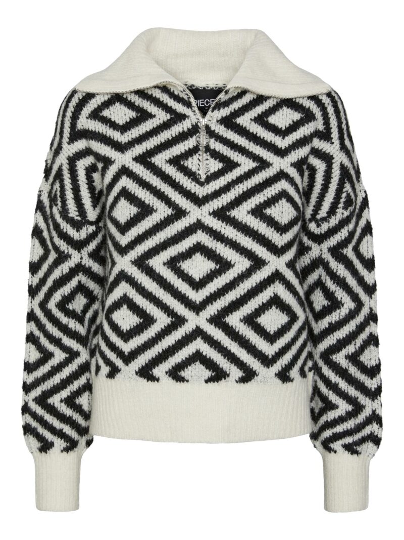PCSOPH LS HALS ZIP KNIT BC