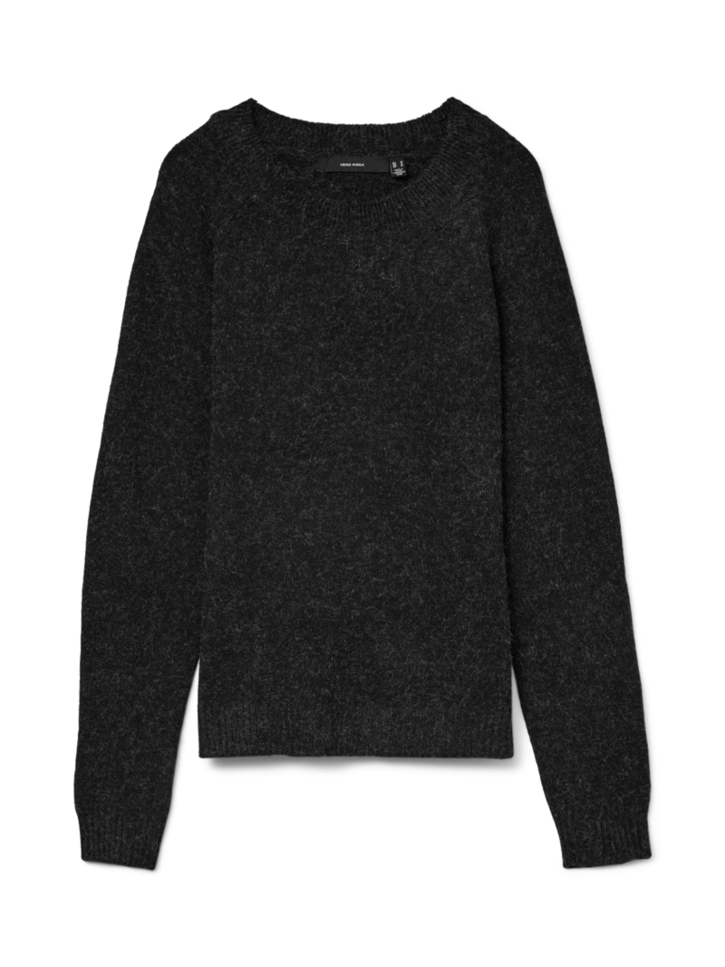 VMDOFFY LS O-NECK BLOUSE GA NOOS - BLACK/MELANGE - Image 2