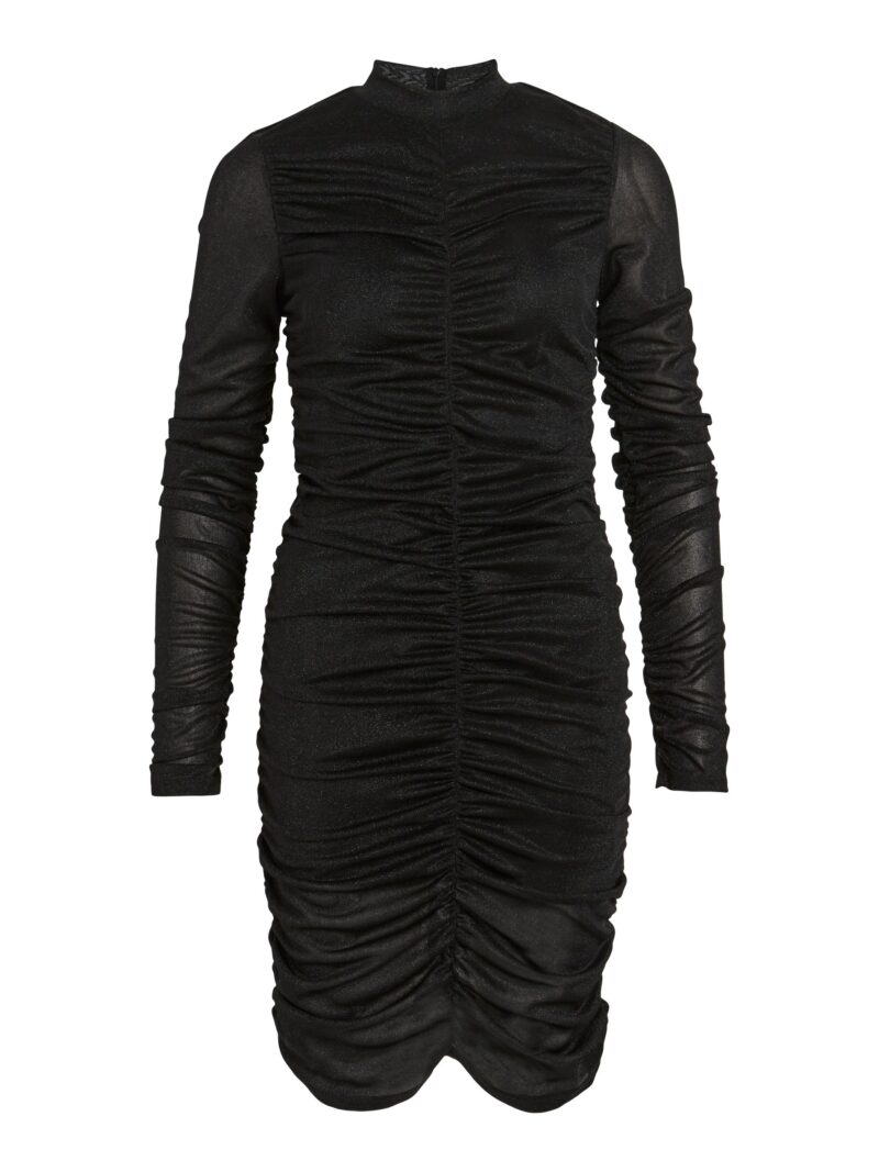 VIDAFNI L/S GLITTER MESH DRESS
