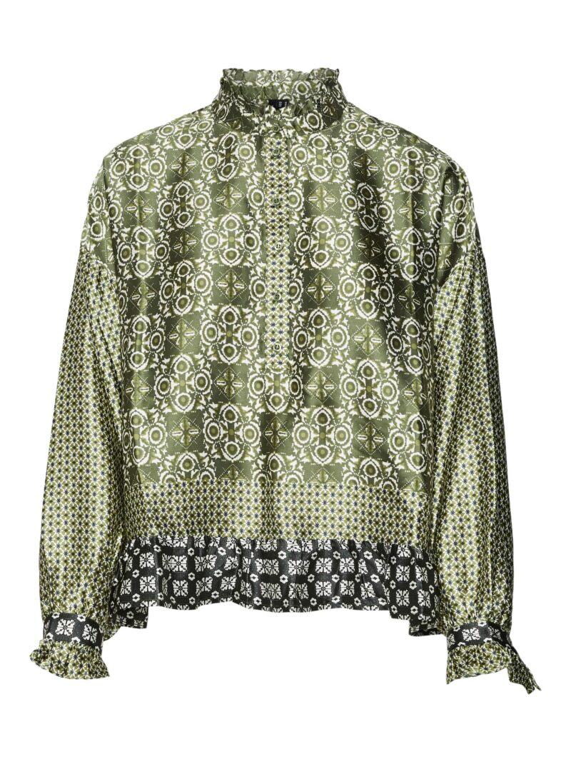 VMLEVI POLY L/S MIDI TOP WVN EXP
