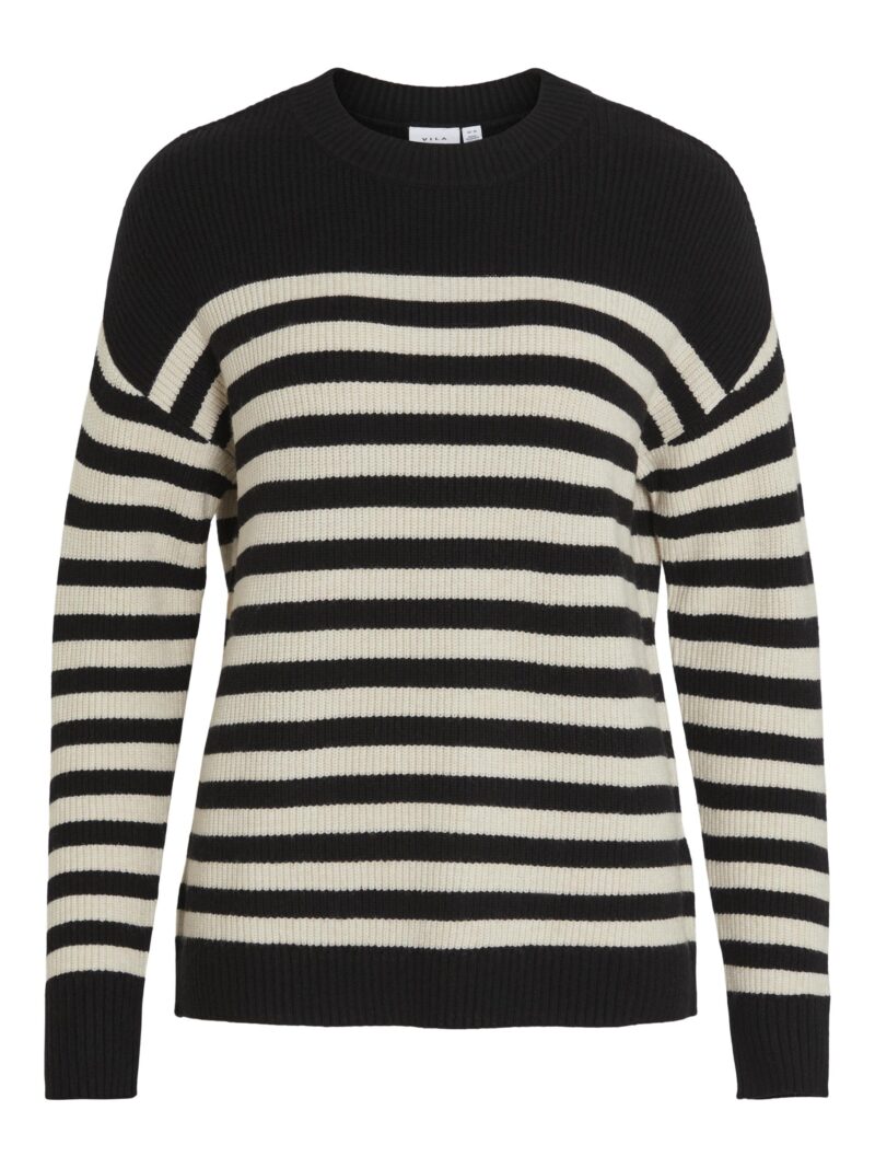 VIRIL RIB STRIPE L/S KNIT TOP - NOOS