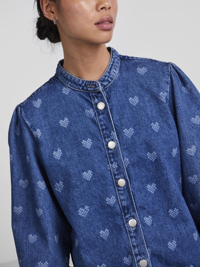 PCFIMMA HEART AOP LS SHIRT