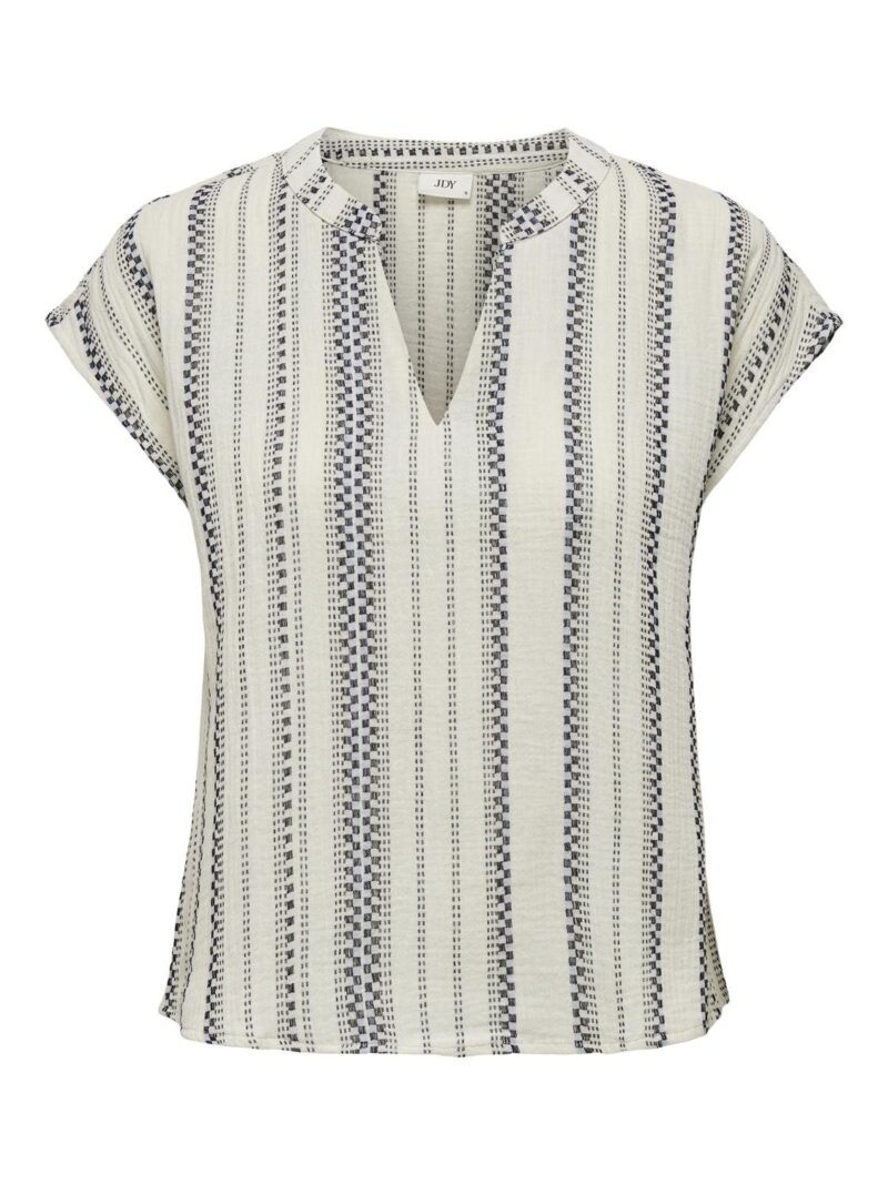 JDYTHEIS S/S JACQUARD TOP WVN DIA