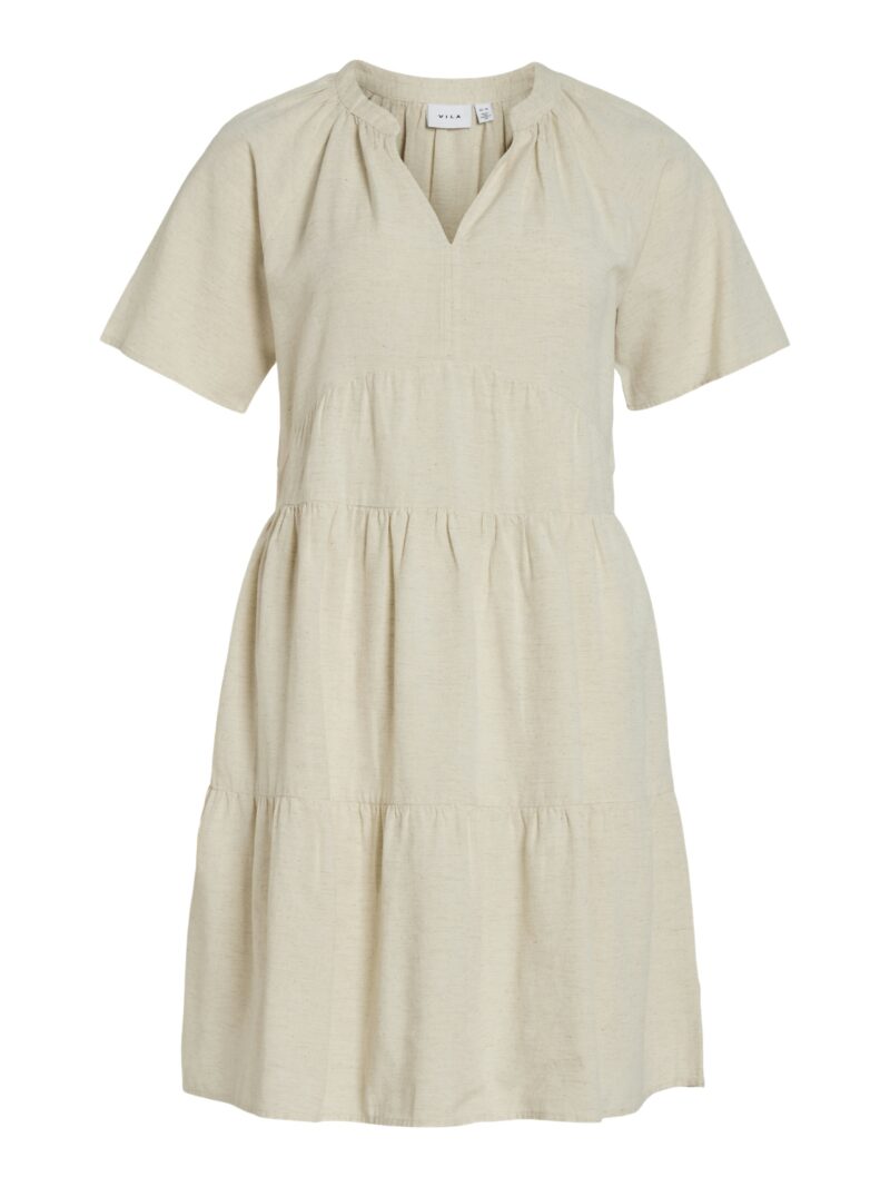 VIPRISILLA S/S V-NECK SHORT DRESS