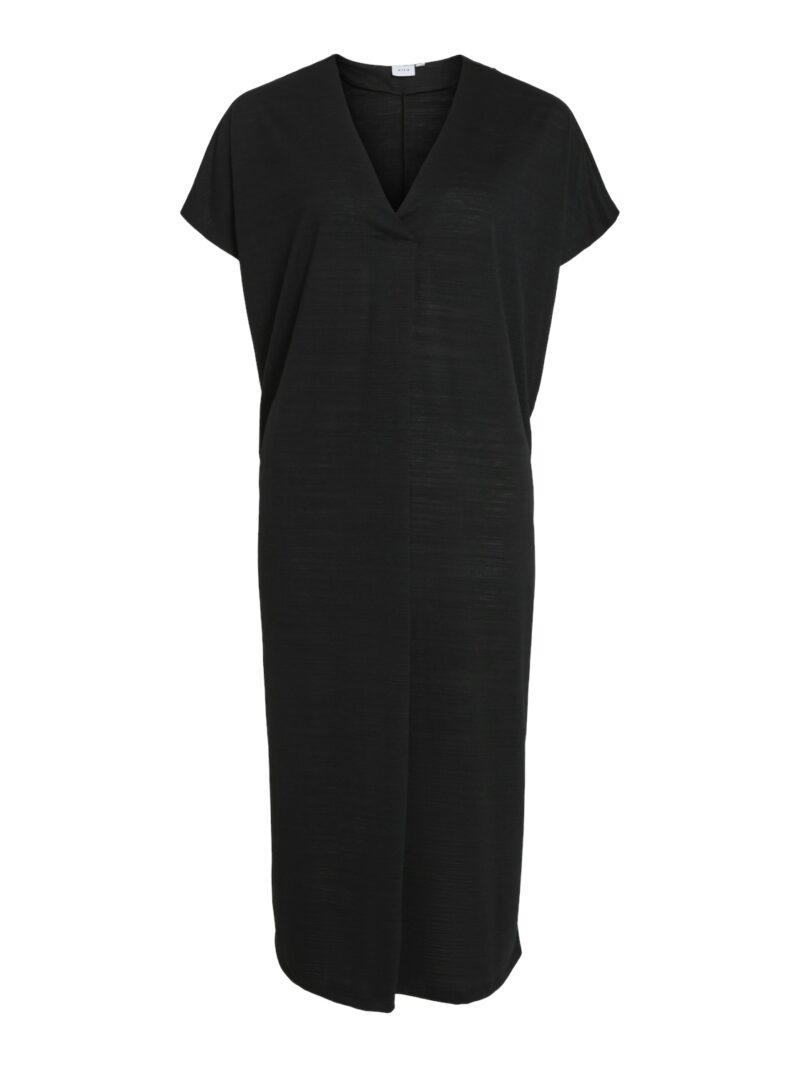 VIBRIELLE V-NECK S/S MIDI DRESS/1S