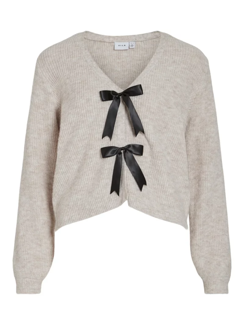 VINELLY L/S KNIT BOW CARDIGAN