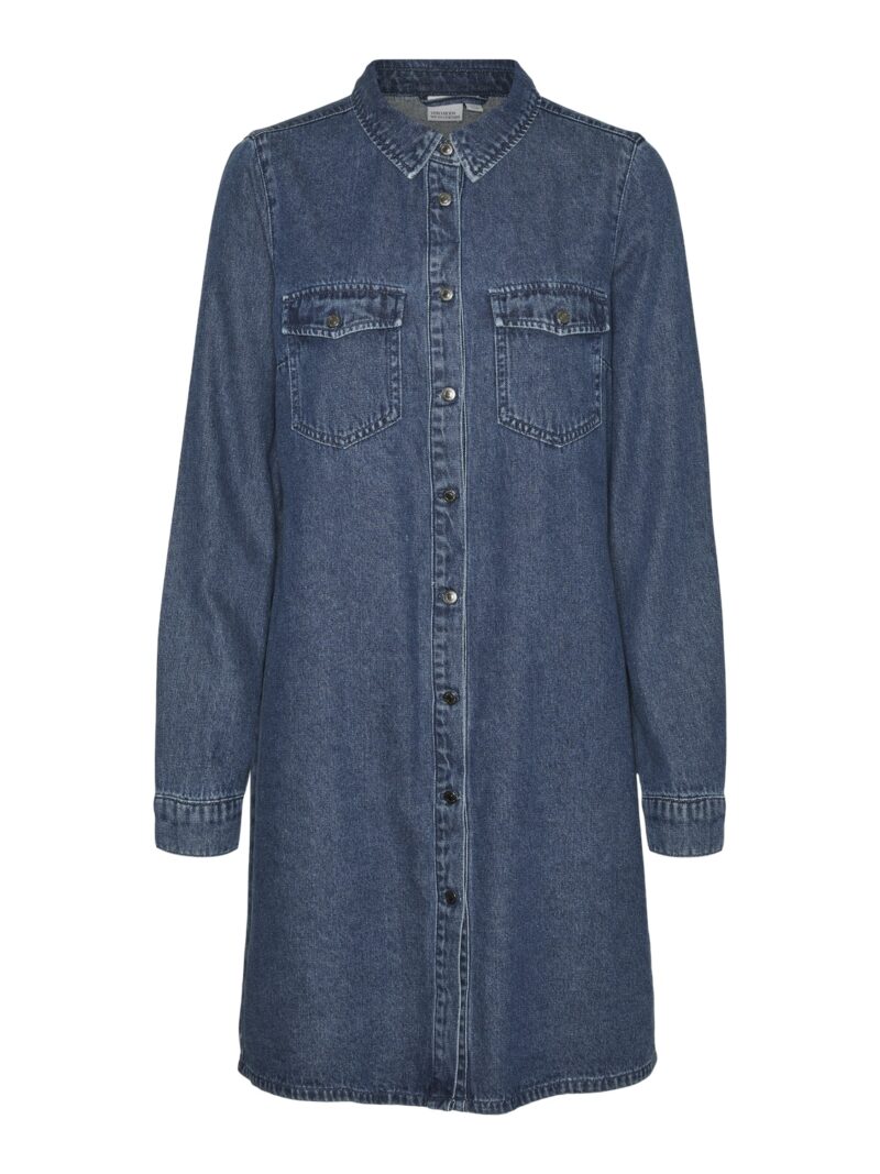 VMJENNIE LS SHORT DENIM DRESS MIX