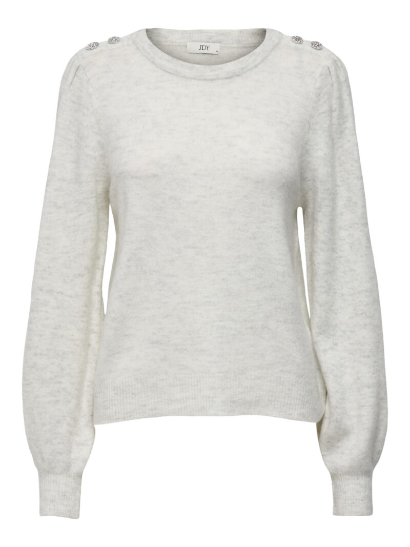 JDYELANORA L/S O-NECK BUTTON PULL KNT