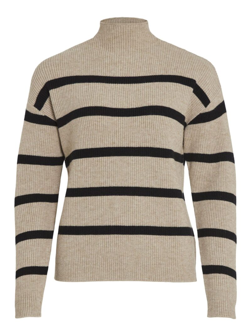VIRIL MOCK NECK L/S KNIT RIB TOP 2-NOOS