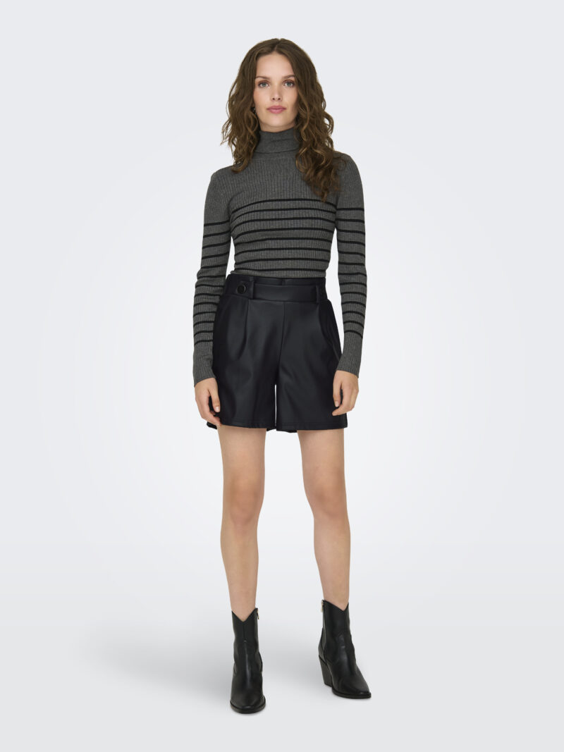 JDYSOYA GEGGO PU SHORTS JRS ATK - Image 4