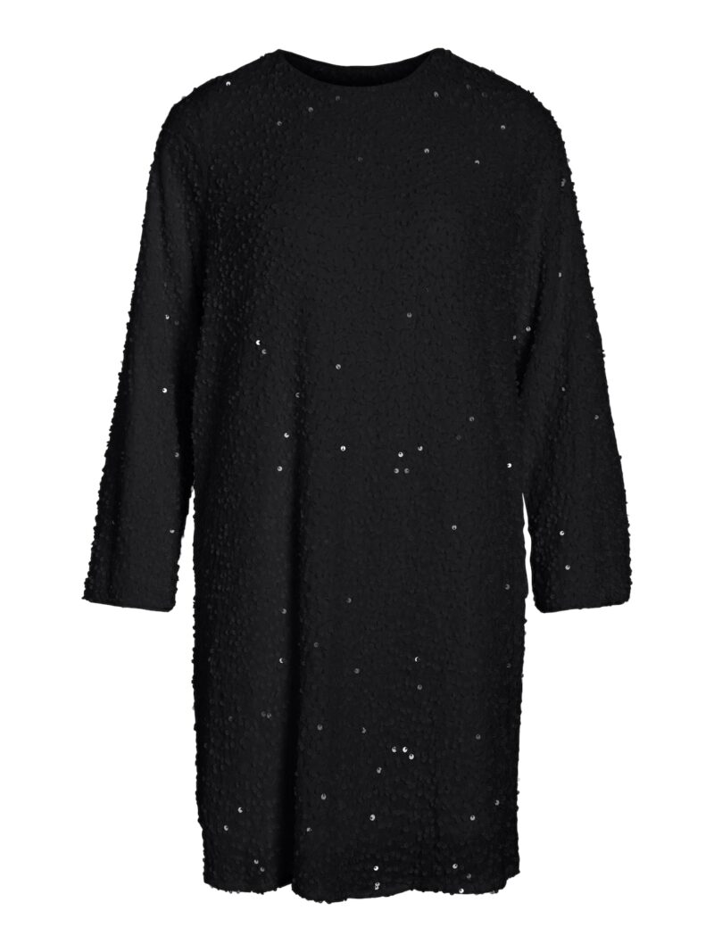 VIARIA L/S O-NECK OPEN BACK DRESS/KA