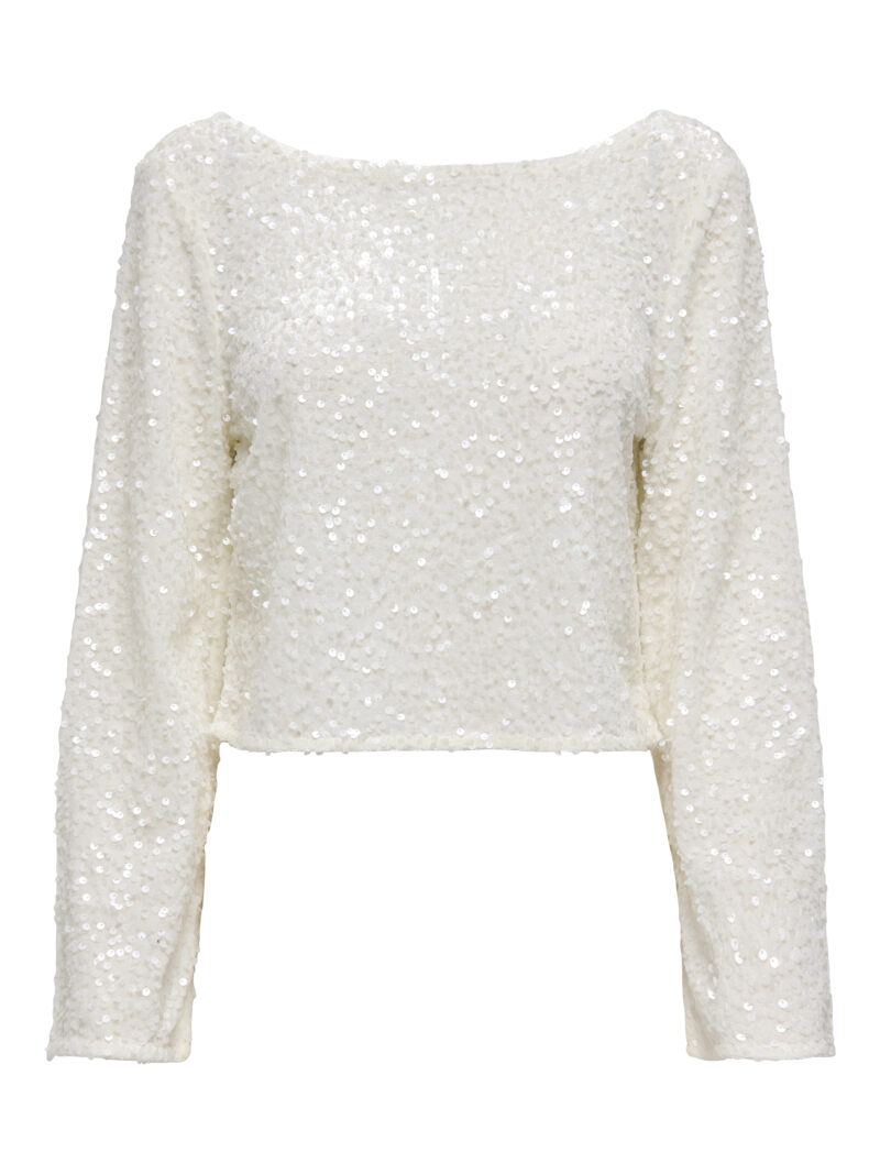 JDYSARA L/S BOW SEQUINS TOP JRS - Image 2