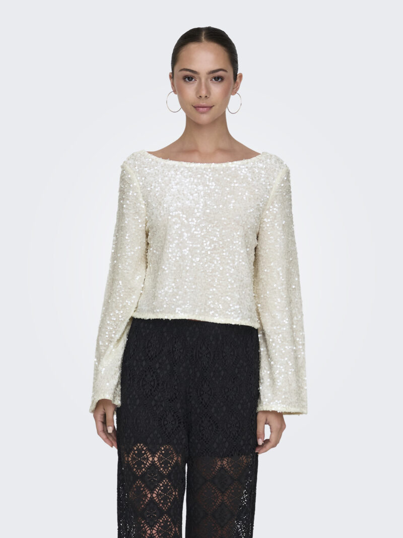 JDYSARA L/S BOW SEQUINS TOP JRS - Image 10