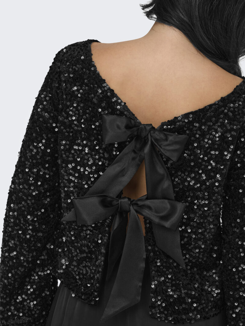 JDYSARA L/S BOW SEQUINS TOP JRS - Image 6