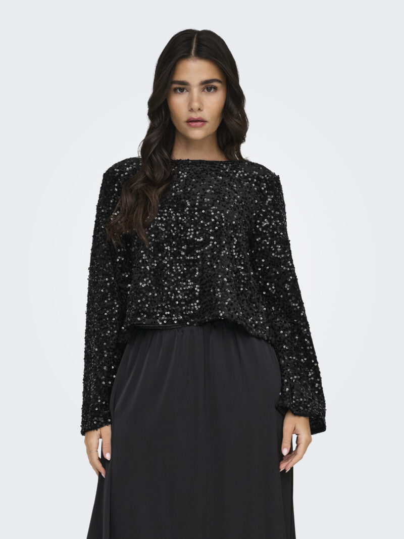 JDYSARA L/S BOW SEQUINS TOP JRS - Image 7