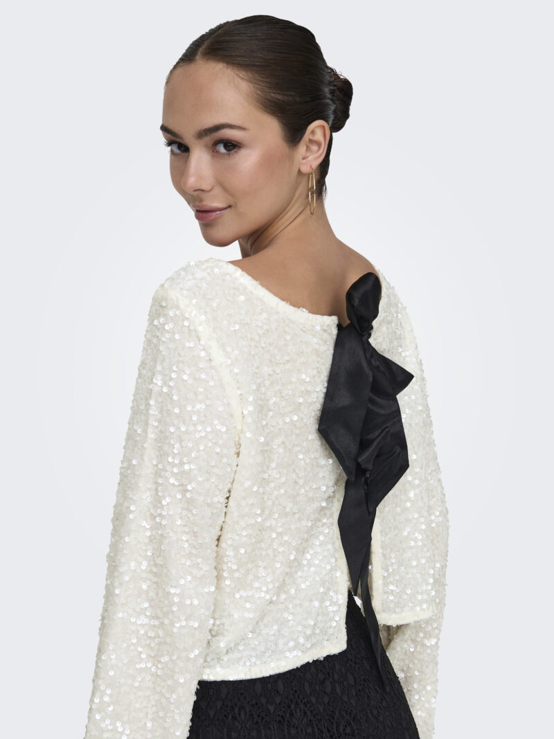 JDYSARA L/S BOW SEQUINS TOP JRS - Image 11
