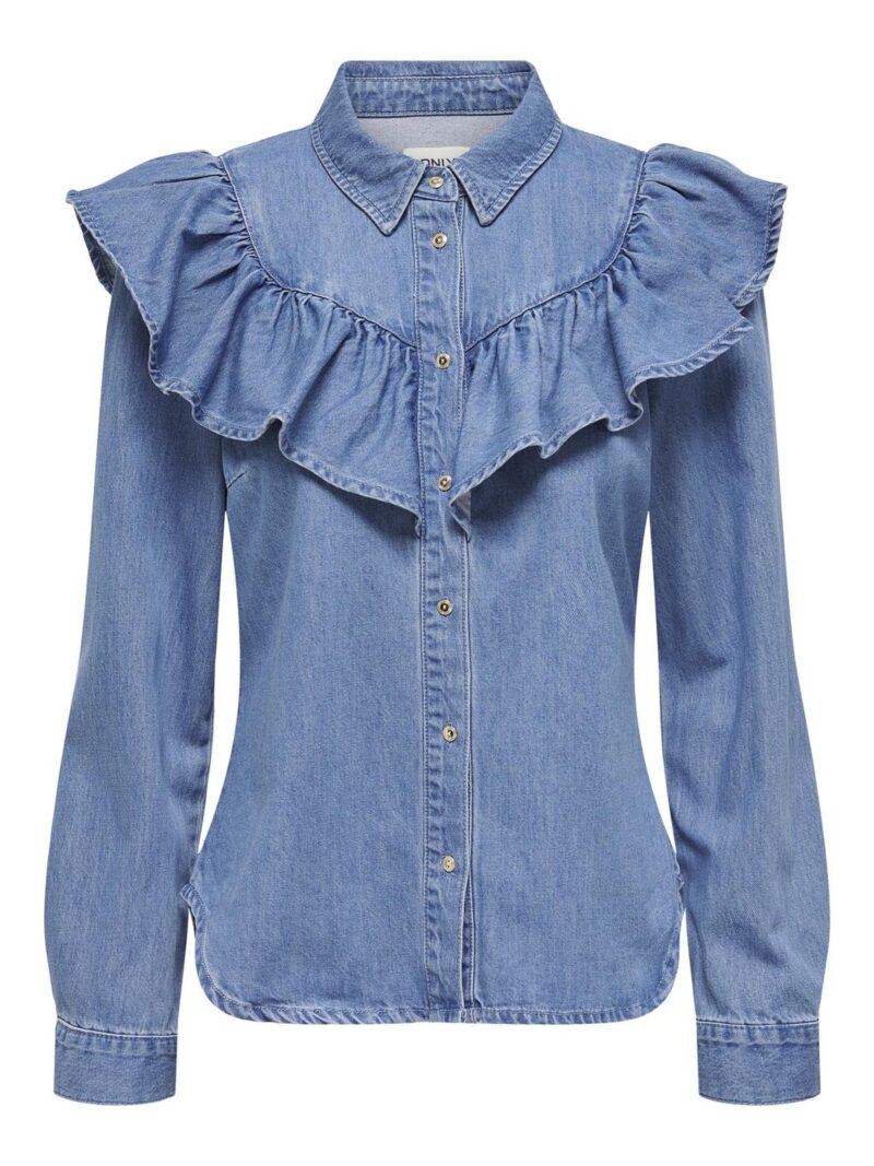 ONLINDIGO LS FRILL DNM SHIRT QYT