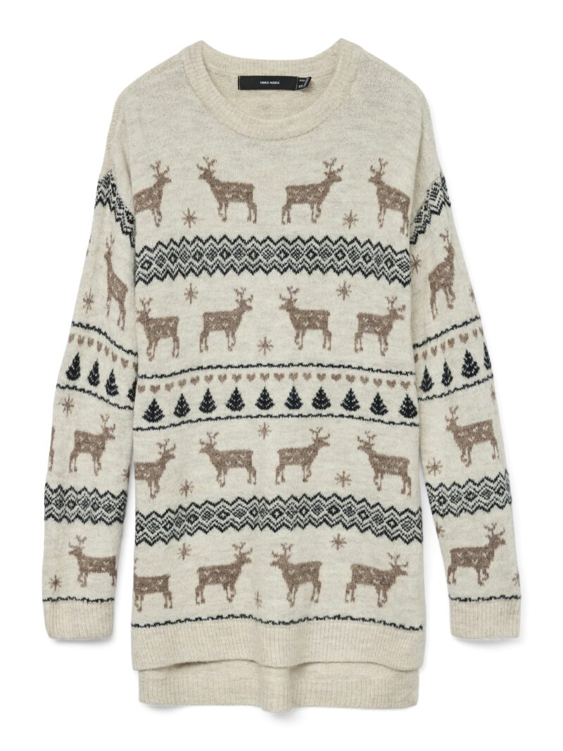 VMDEERS LS O-NECK H/L LONG PULL. XMAS