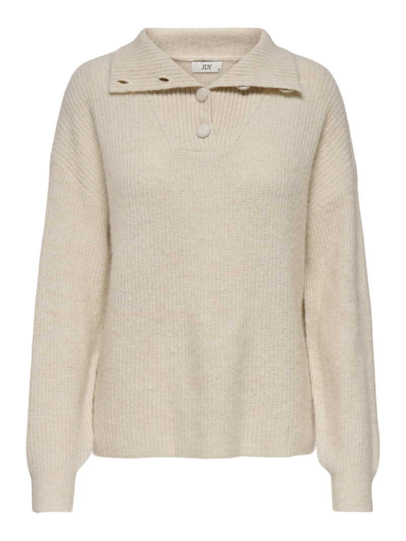 JDYINGEBORG LIFE L/S HN BUTTON PULLO KNT - Image 3