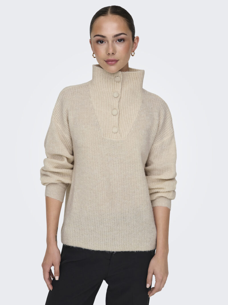 JDYINGEBORG LIFE L/S HN BUTTON PULLO KNT - Image 6