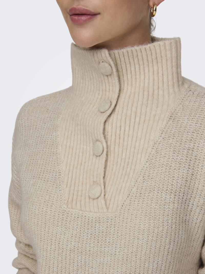 JDYINGEBORG LIFE L/S HN BUTTON PULLO KNT - Image 7