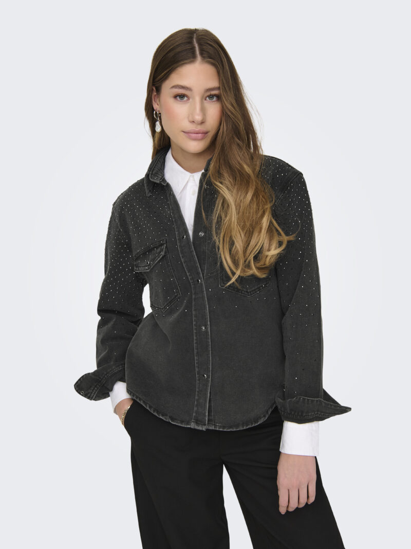JDYSTINE STONE LS SHIRT DNM - Image 4