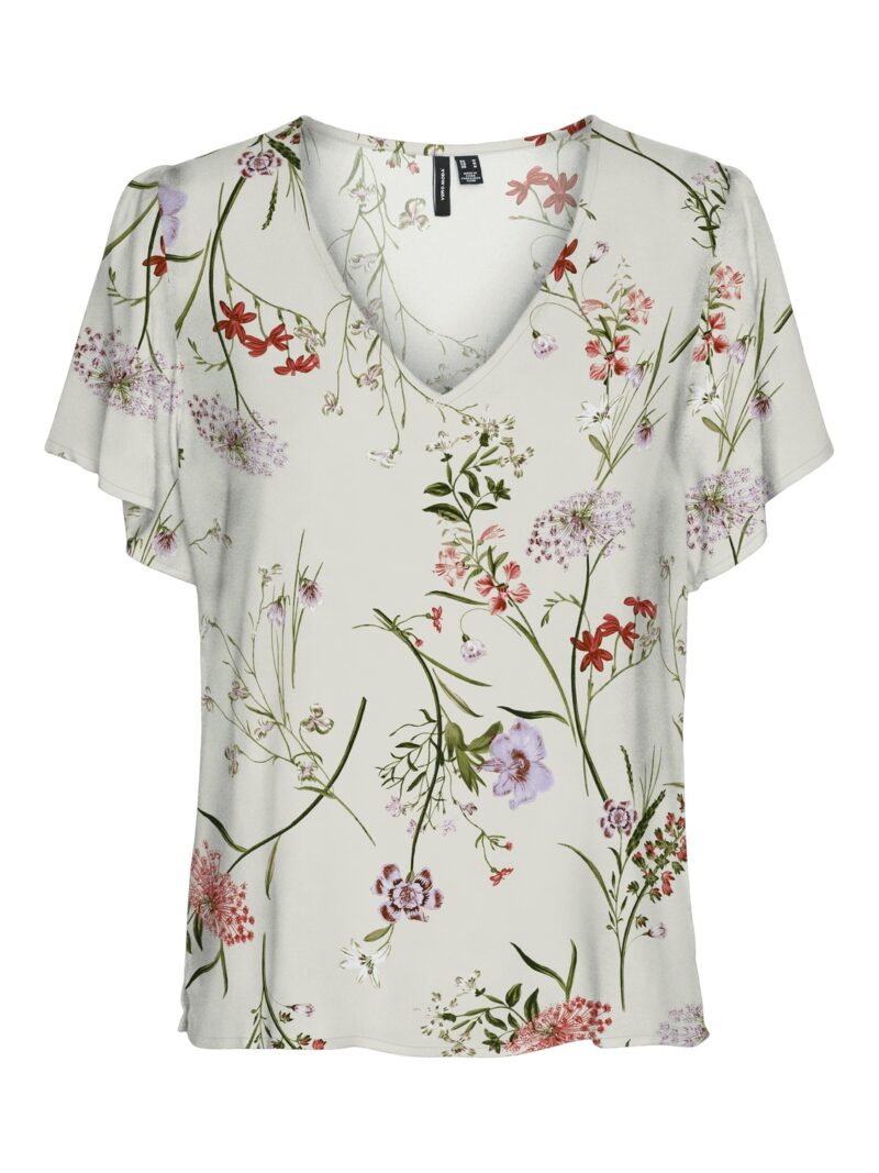 VMEASY JOY V-NECK SS BLOUSE WVN GA