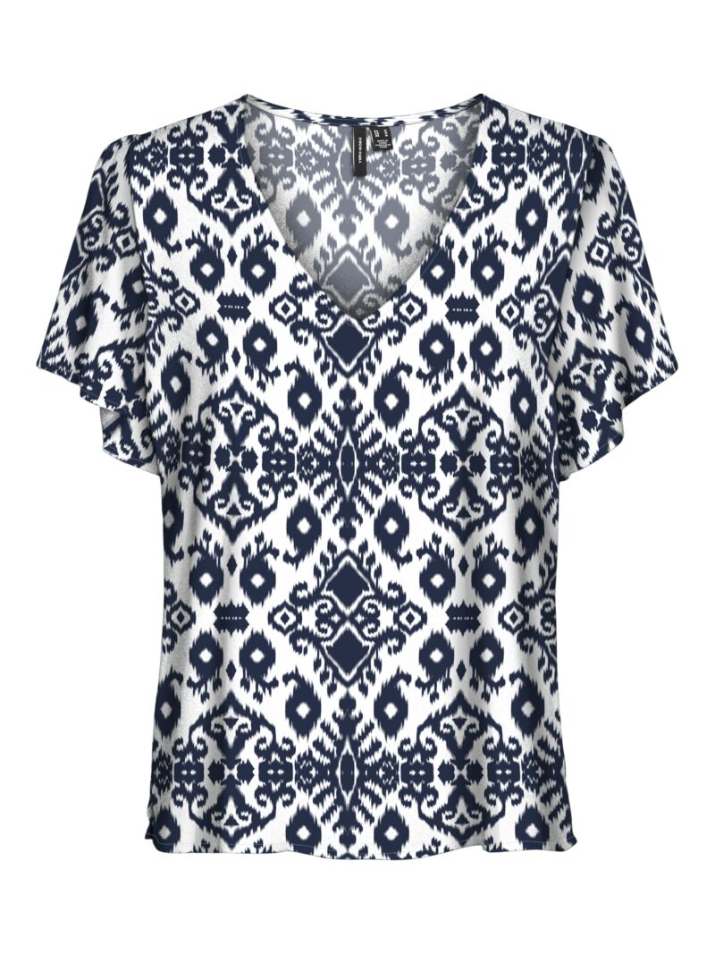 VMEASY JOY V-NECK SS BLOUSE WVN GA - Image 3