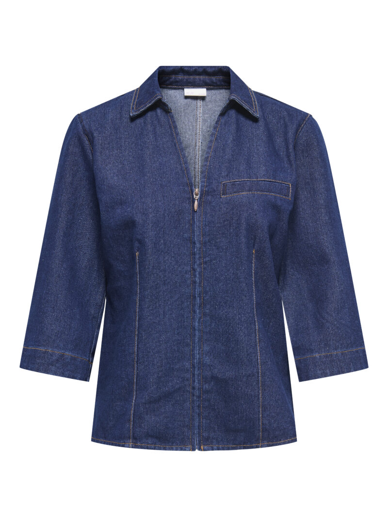 JDYSALLY ZIP STITCH 3/4 SHIRT DNM