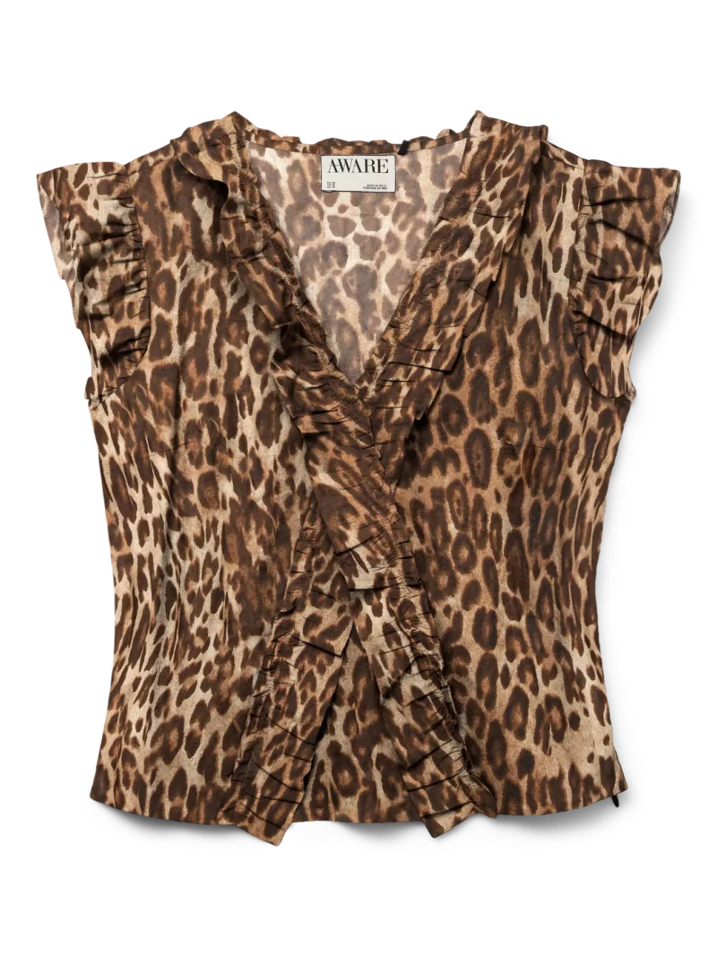 VMROXANNE SL V-NECK RUFFLE TOP VMA - Image 2