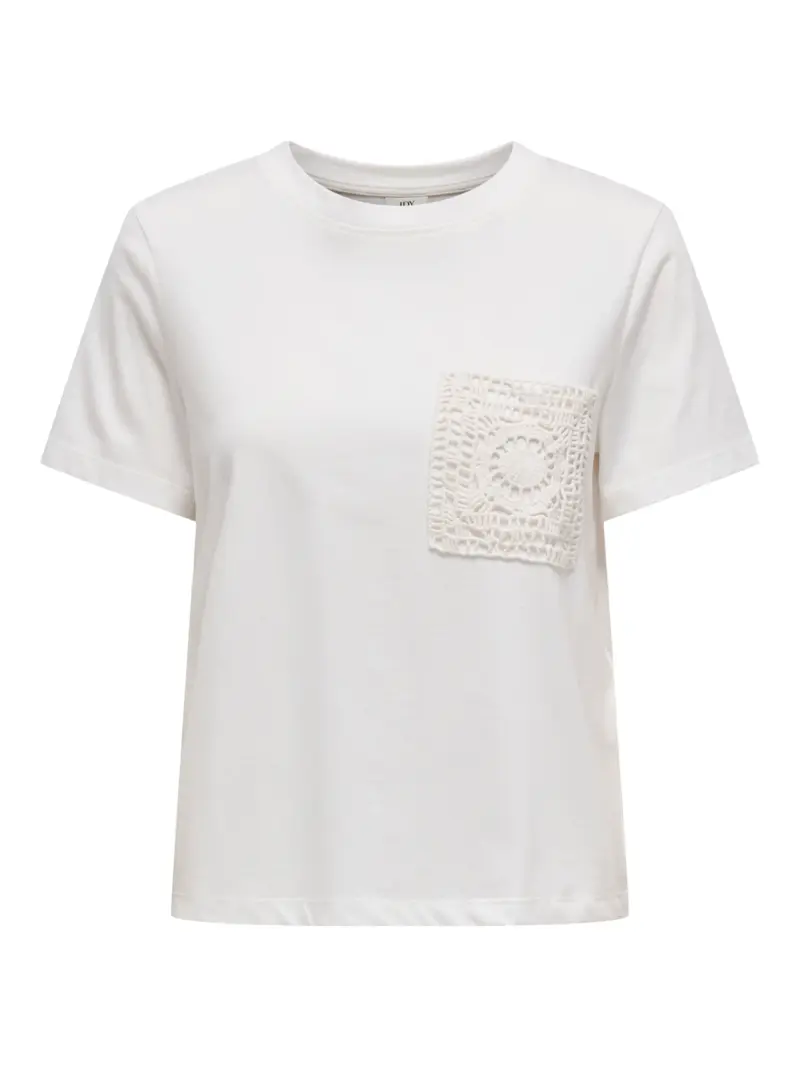 JDYSELMA S/S CROCHET POCKET TOP JRS NOOS