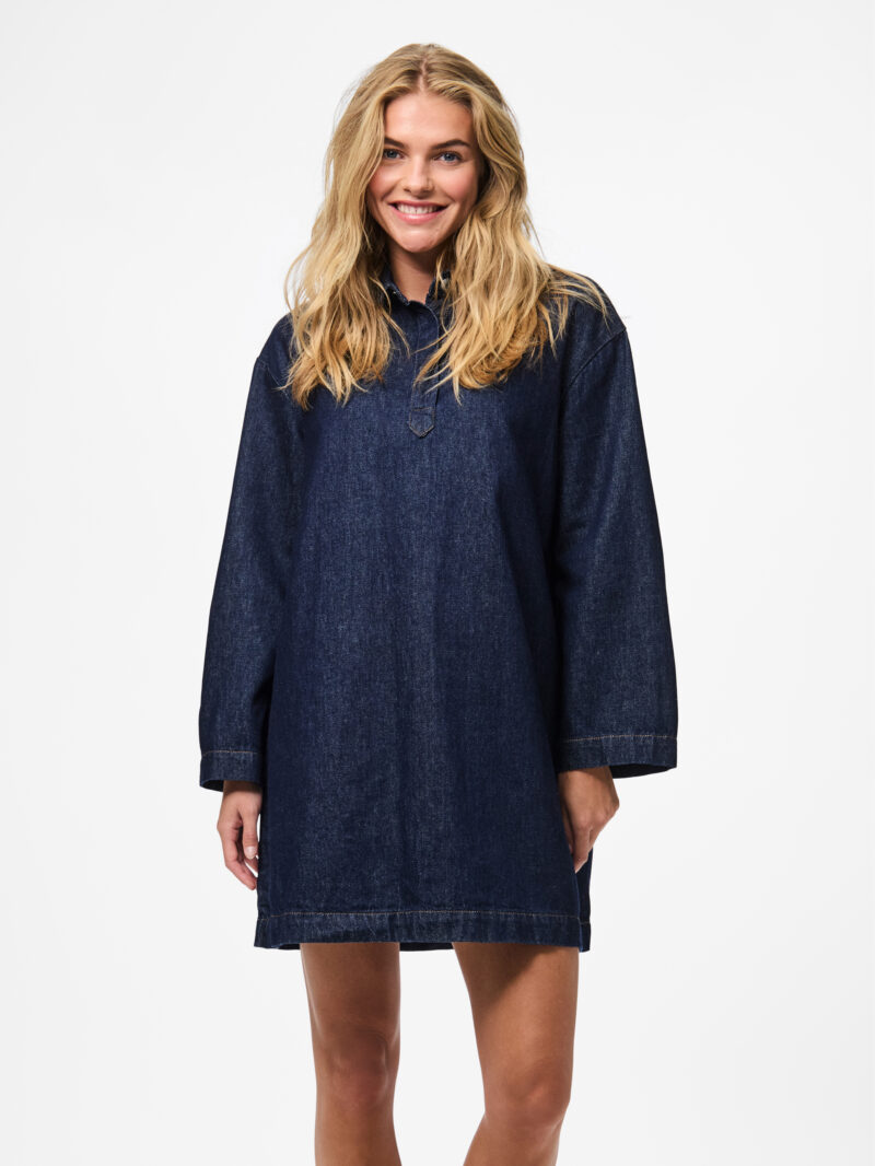 PCKENYA LS A-SHAPE DENIM DRESS NOOS BC - Image 2