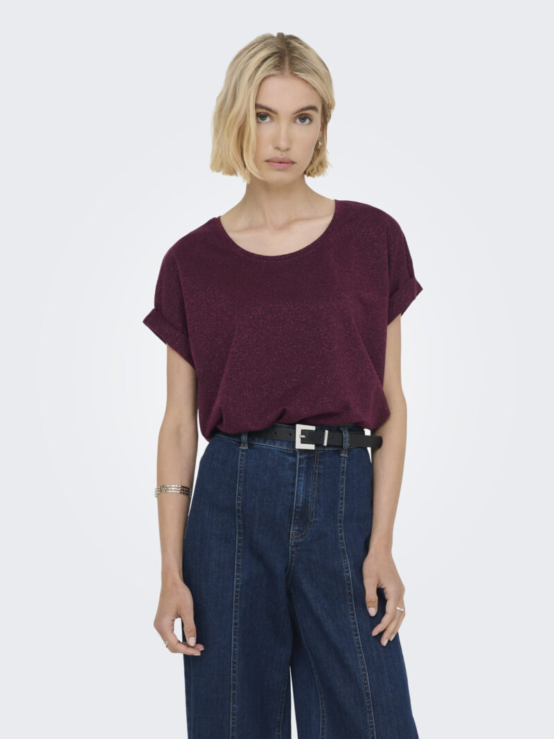 ONLMOSTER GLITTER S/S TOP NOOS JRS - Image 2