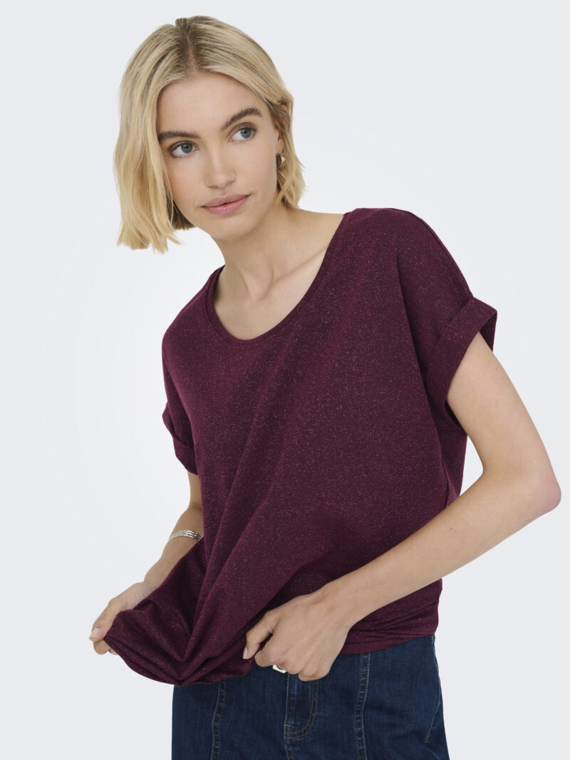 ONLMOSTER GLITTER S/S TOP NOOS JRS - Image 3