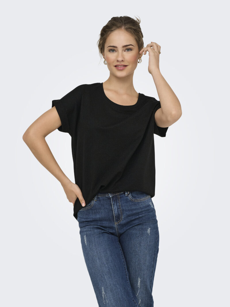 ONLMOSTER GLITTER S/S TOP NOOS JRS - Image 5