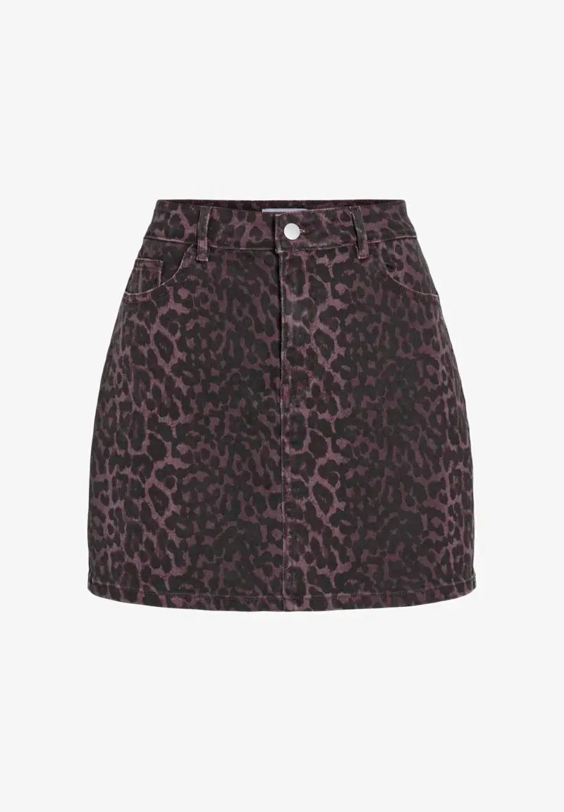 VICHIA LEOPARD SHORT SKIRT