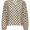 Frosted Almond BLACK DOTS