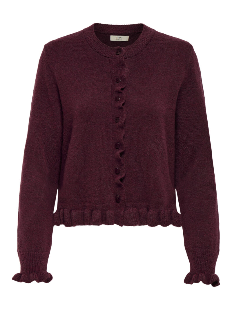 JDYLETTY L/S O-NECK FRILL CARDIGAN - Image 4
