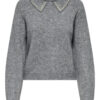 Medium Grey Mel/WHITE PEAR