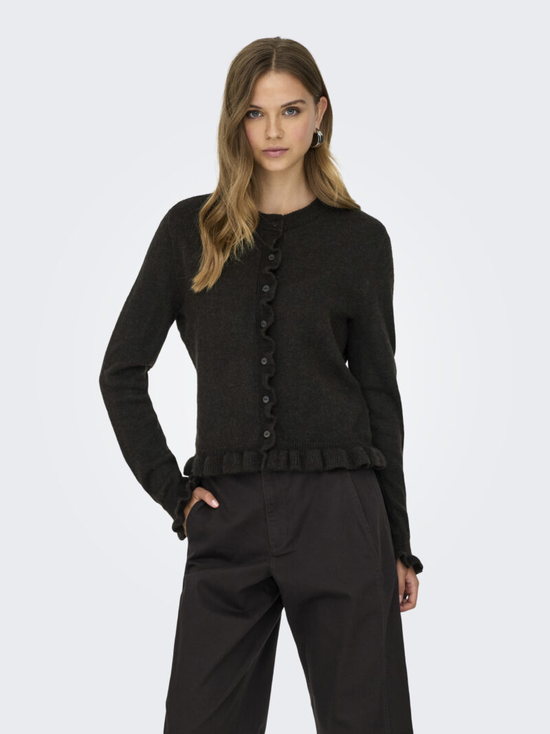 JDYLETTY L/S O-NECK FRILL CARDIGAN - Image 8