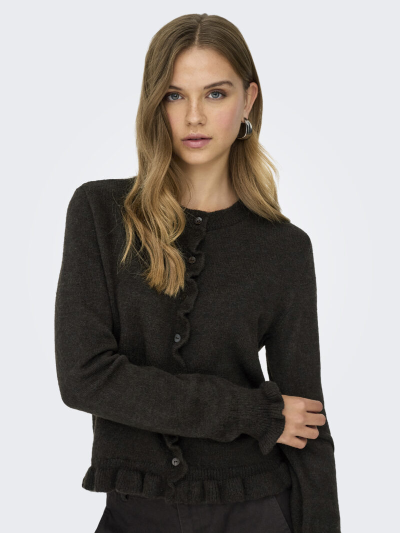 JDYLETTY L/S O-NECK FRILL CARDIGAN - Image 7