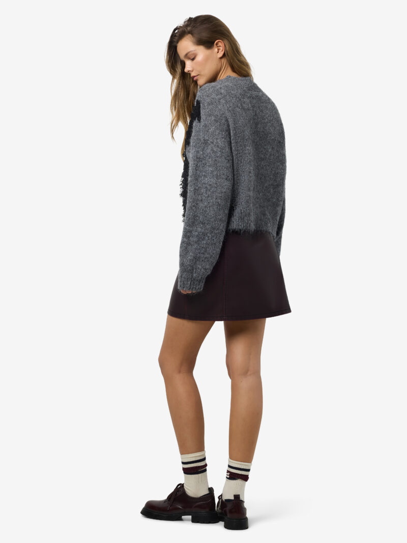 NMSUTTON L/S O-NECK LACE KNIT FWD - Billede 5