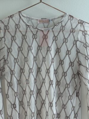 THREE M MESH BLOUSE WITH PRINT - Billede 2