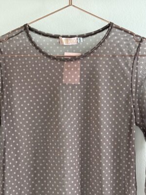 THREE M MESH BLOUSE WITH SMALL DOTS - Billede 2