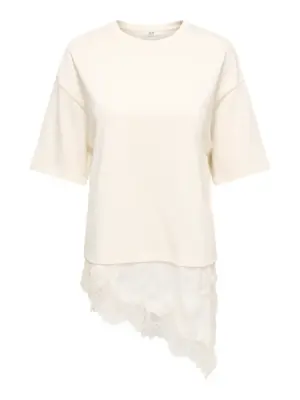 JDYALMA 2/4 LACE DETAIL T-SHIRT JRS NOOS - Billede 2