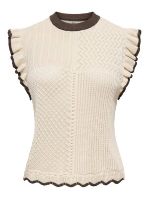 JDYVIOLET S/L FRILL PULLOVER KNT NOOS - Billede 2